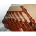 Red oak handrail interior solid wood balustrade for indoor stair railing